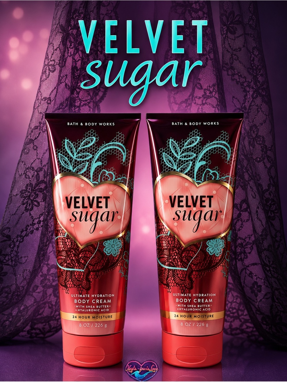 🌺 Velvet Sugar Body Cream Duo 🌺 Discontinued BBW Set of 2 New